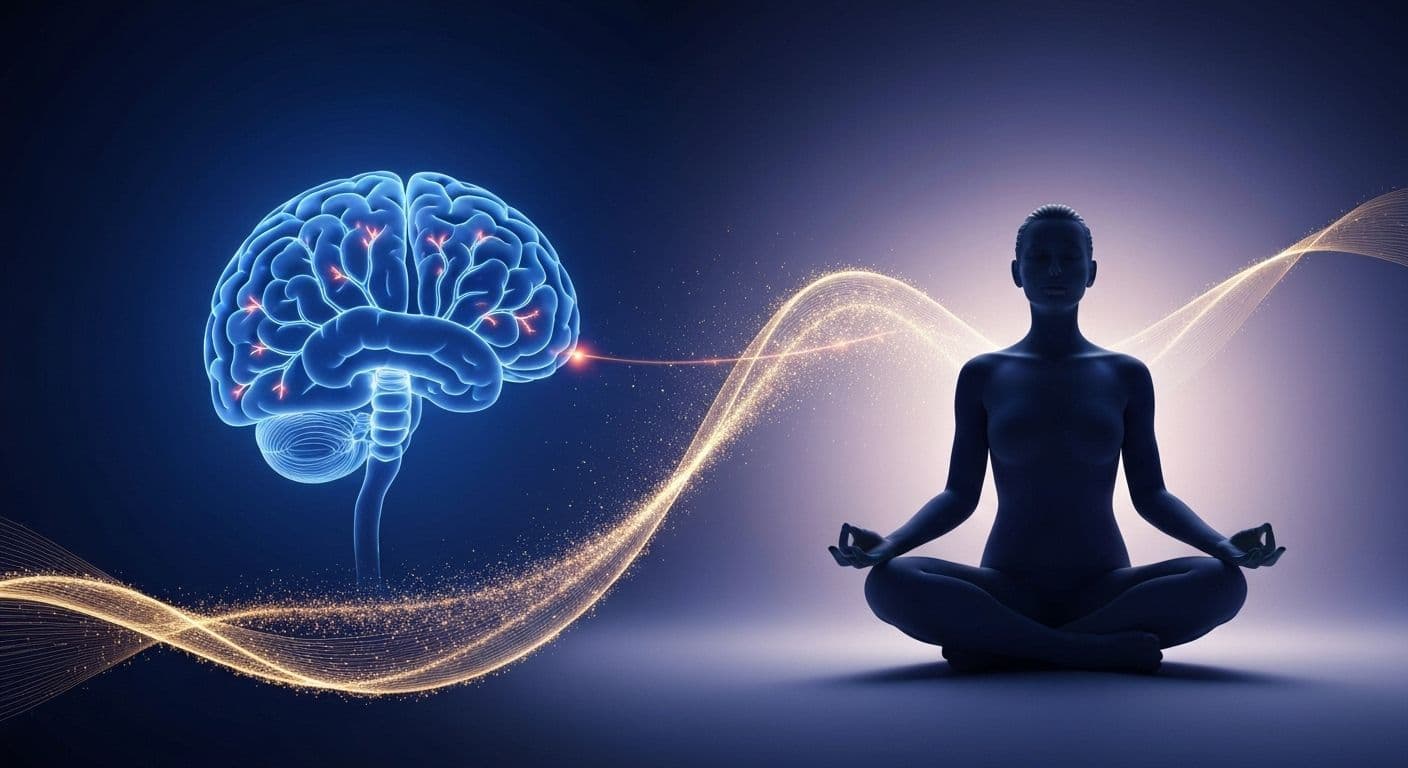 Brain scan showing the miracle of mindfulness with highlighted regions of increased gray matter density after 8 weeks of practice