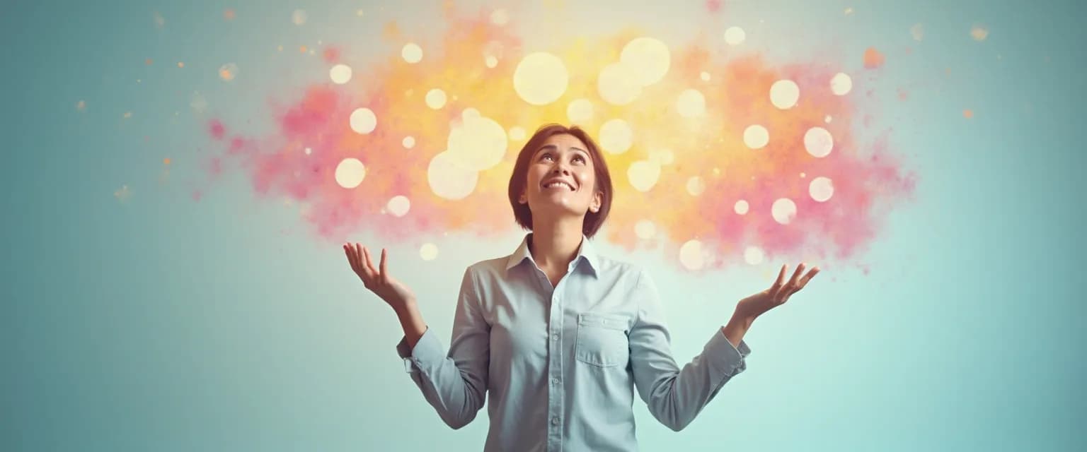 Person practicing emotional training techniques during a busy workday