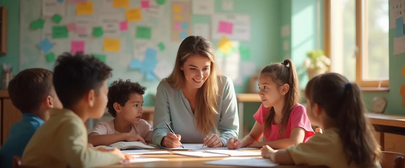 Teacher implementing trauma-sensitive classroom strategies that build resilience with compassionate teaching