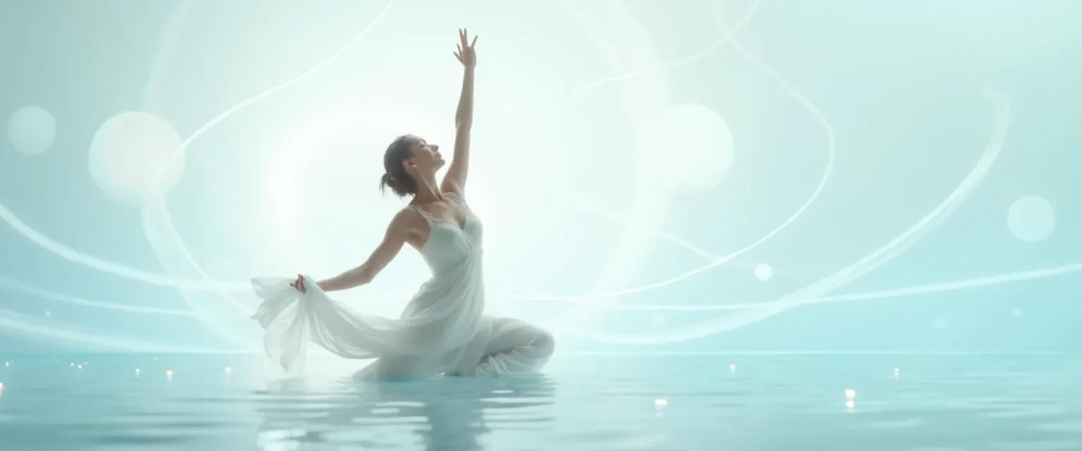 Person achieving a quiet mind through rhythmic movement and dance