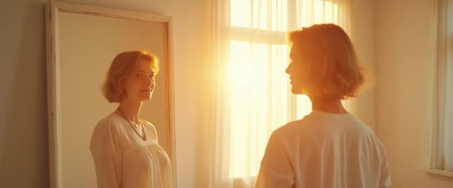 Person practicing confidence through cognitive reframing techniques for unshakeable self-assurance