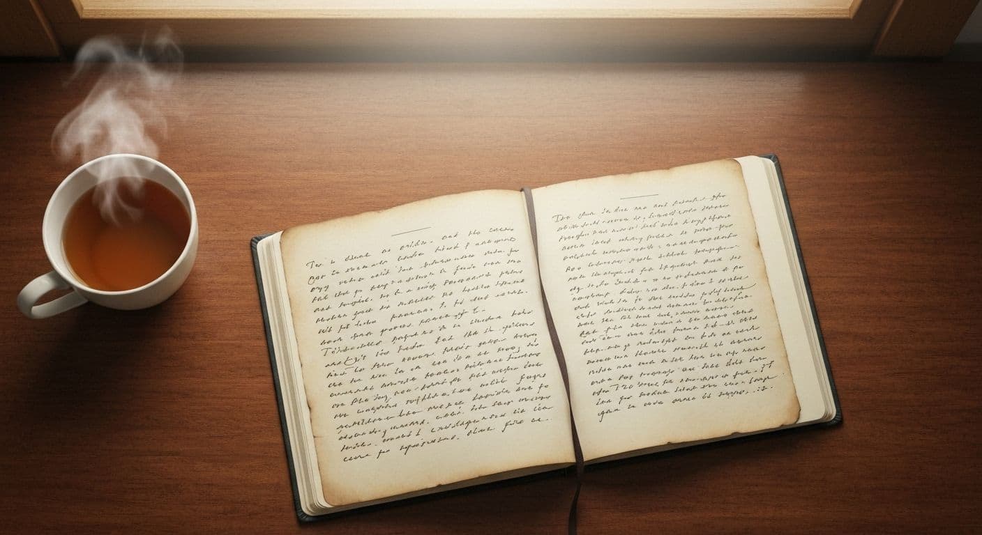 Person journaling breakup emotions by hand in notebook with pen for emotional healing