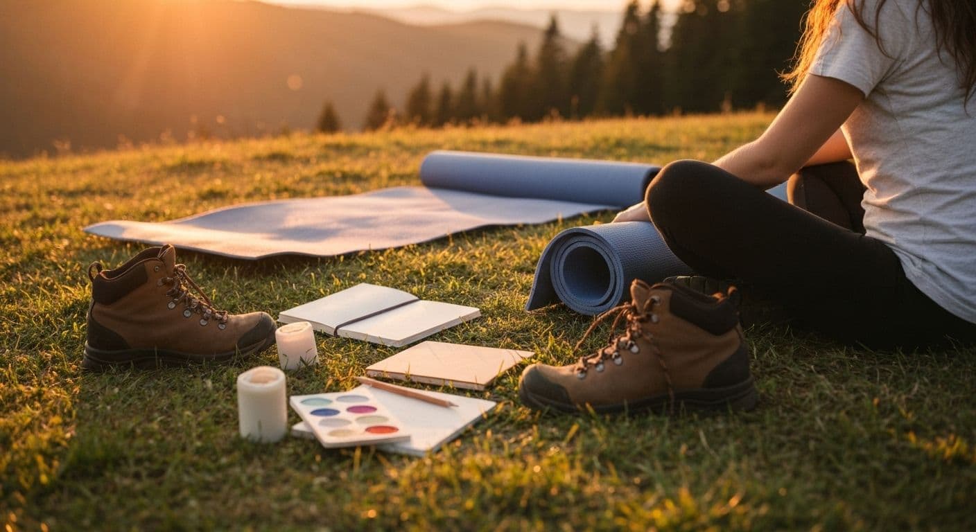 Person practicing mindfulness and somatic healing as alternative therapy after a breakup