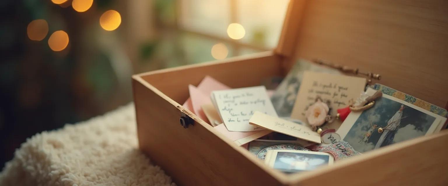 Personalized memory box as a thoughtful gift for what to say to a bereaved friend