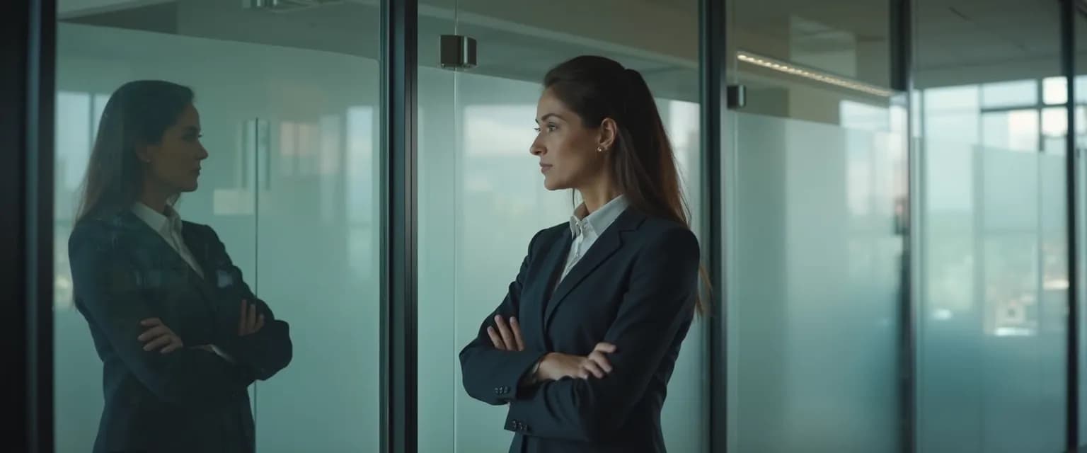 Business leader practicing self awareness techniques in office setting - self awareness leadership examples