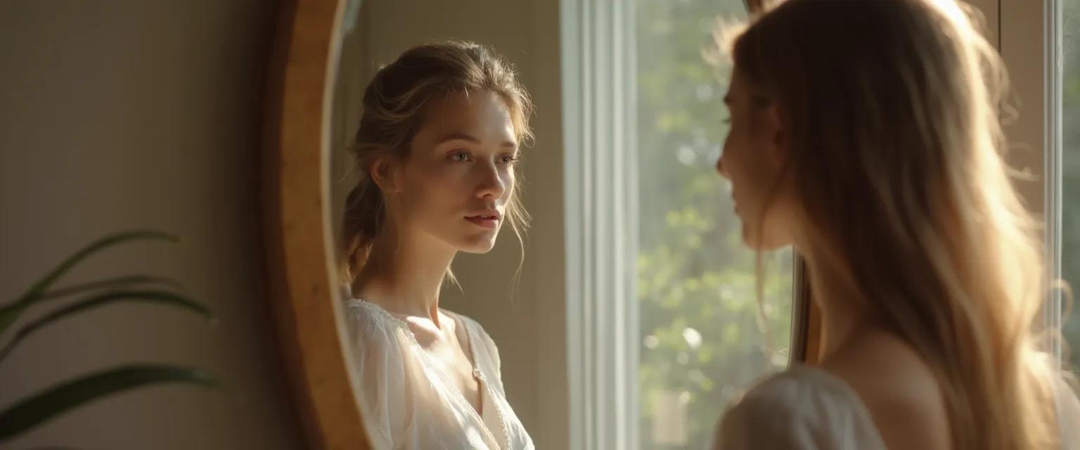 Person reflecting thoughtfully during a date, demonstrating self-awareness in romantic relationships