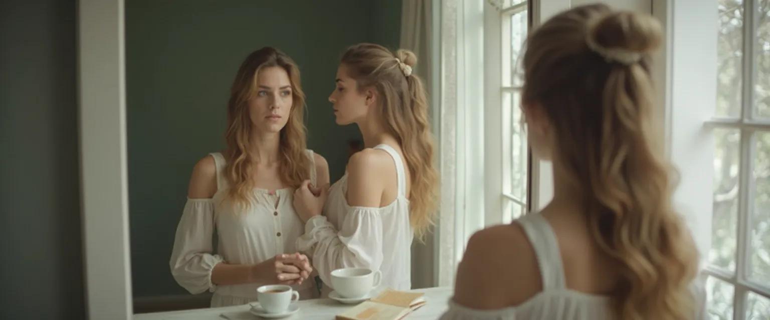 Person practicing self-awareness and emotional intelligence in everyday situation