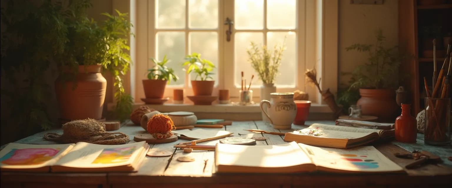 Woman finding herself after a breakup through creative hobbies and self-discovery