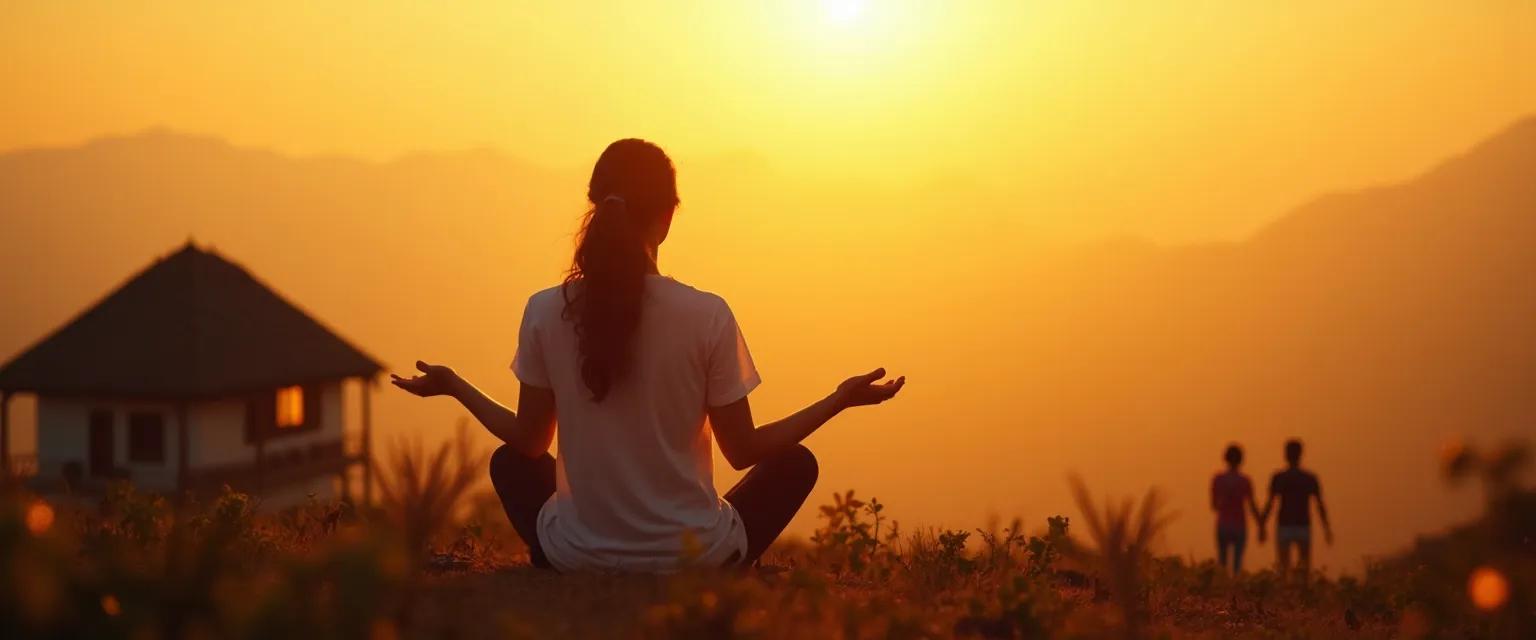 Person enjoying present moment instead of chasing happiness