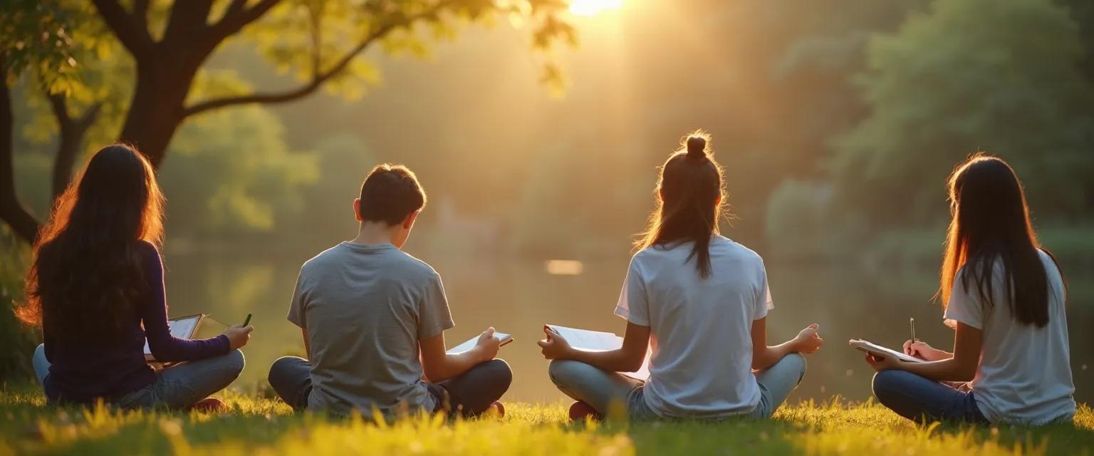 Teenager practicing daily reflection exercises for authentic teenage self awareness