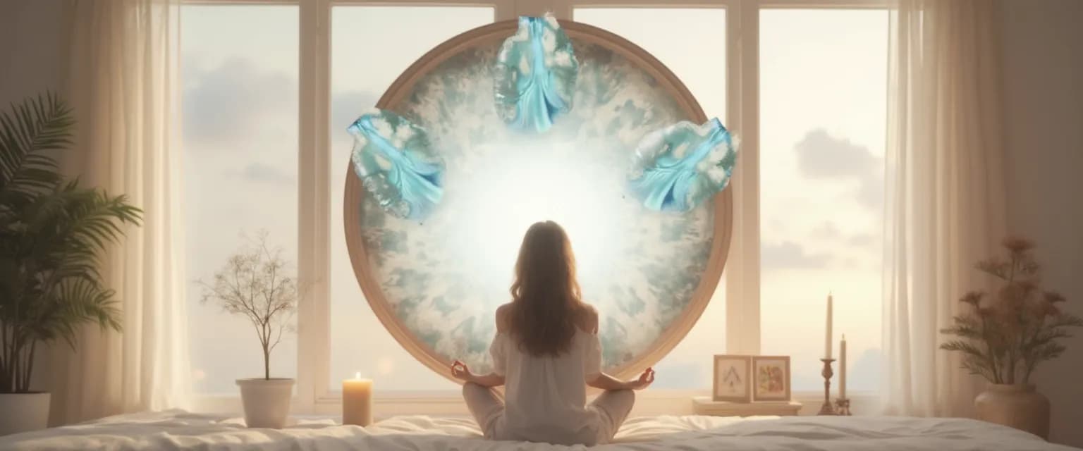 Person reflecting for self-awareness and development using mirror questions technique