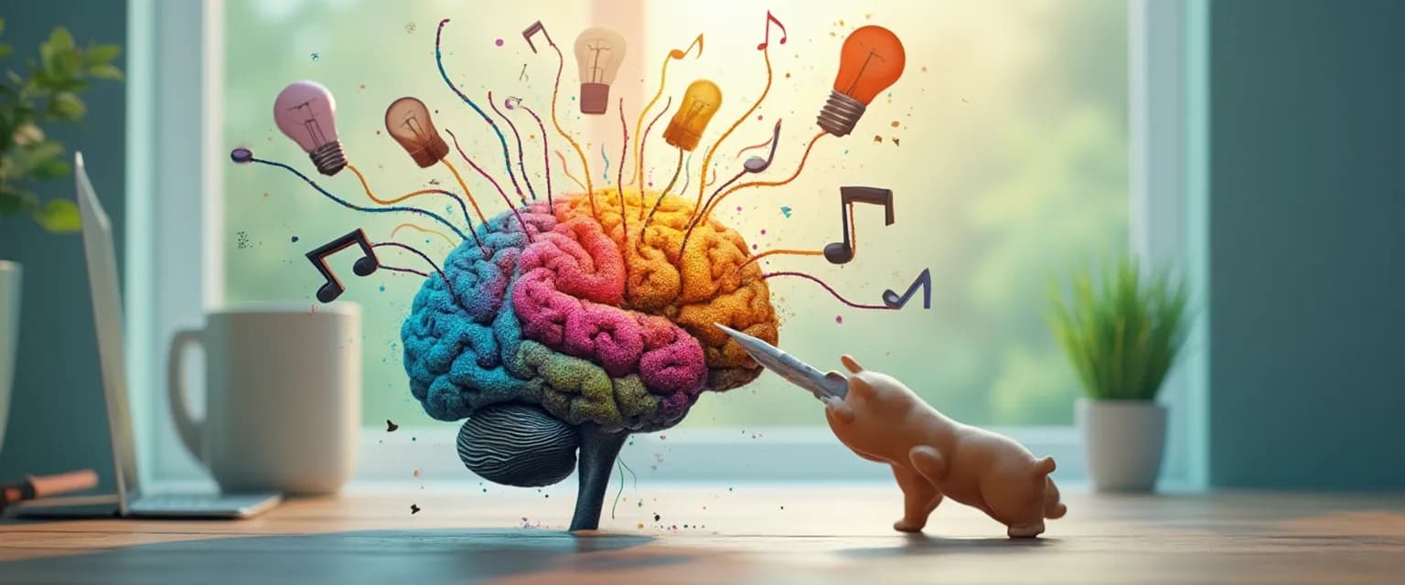 Person demonstrating creative habits of mind through everyday activities