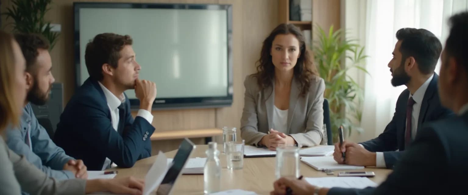 Professional demonstrating introvert awareness techniques during a business meeting