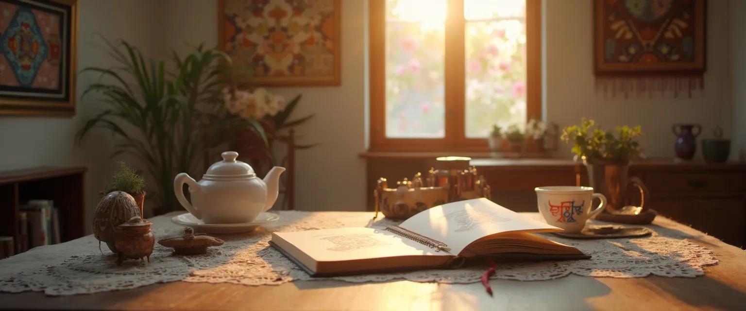 Person practicing daily rituals that strengthen confidence in cultural identity