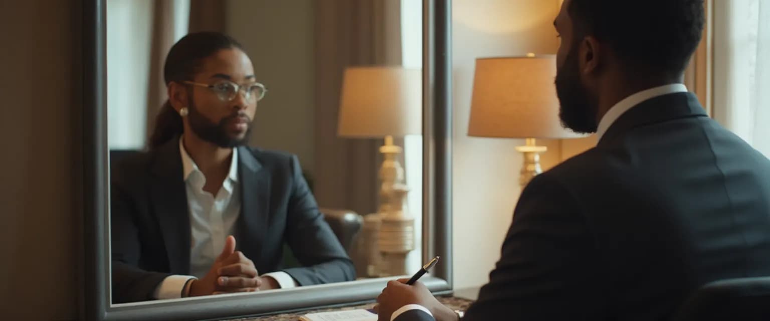 Professional using self awareness as the key to success through daily reflection rituals