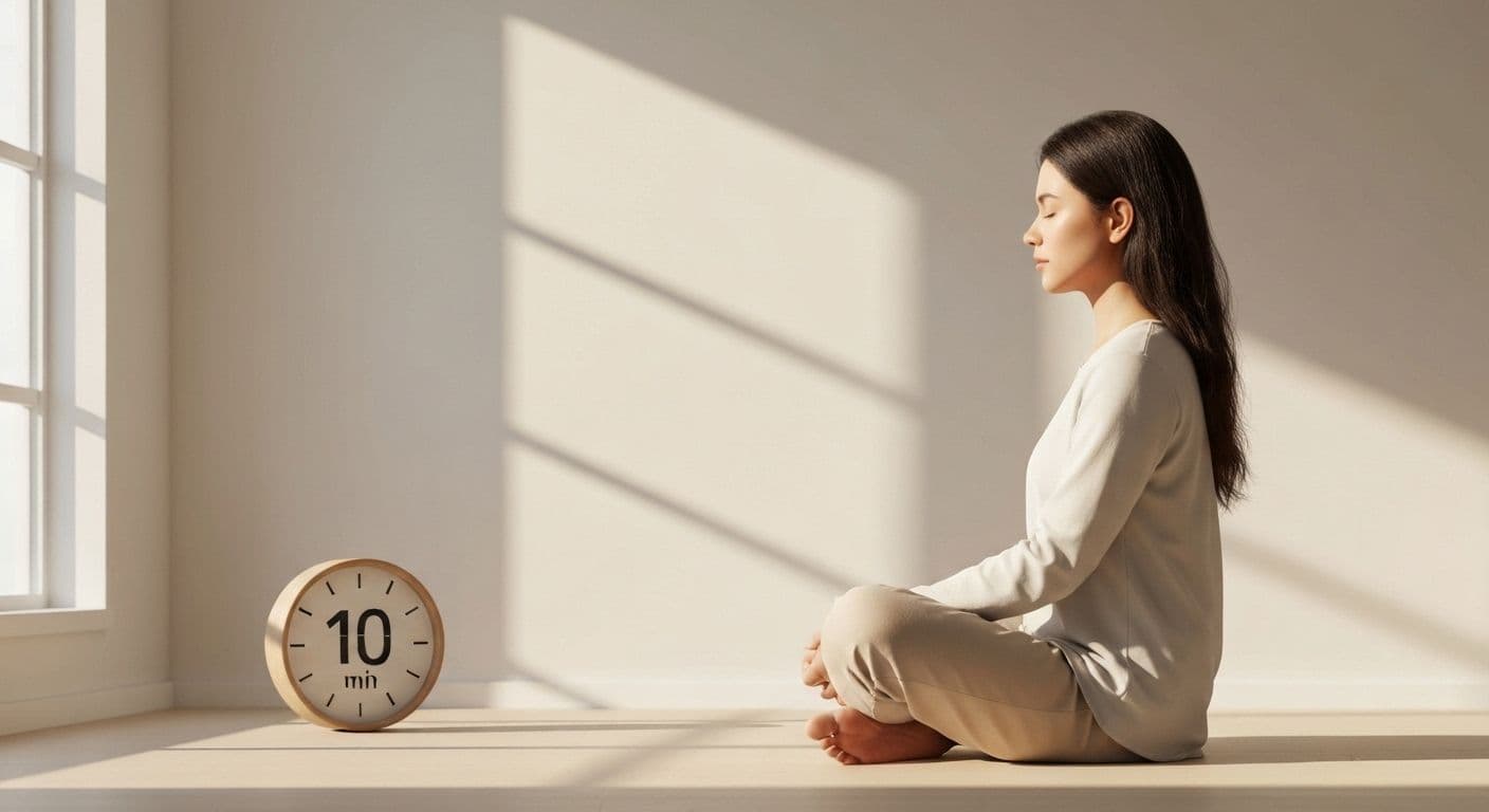 Person practicing self exploration self awareness during daily morning routine without journaling