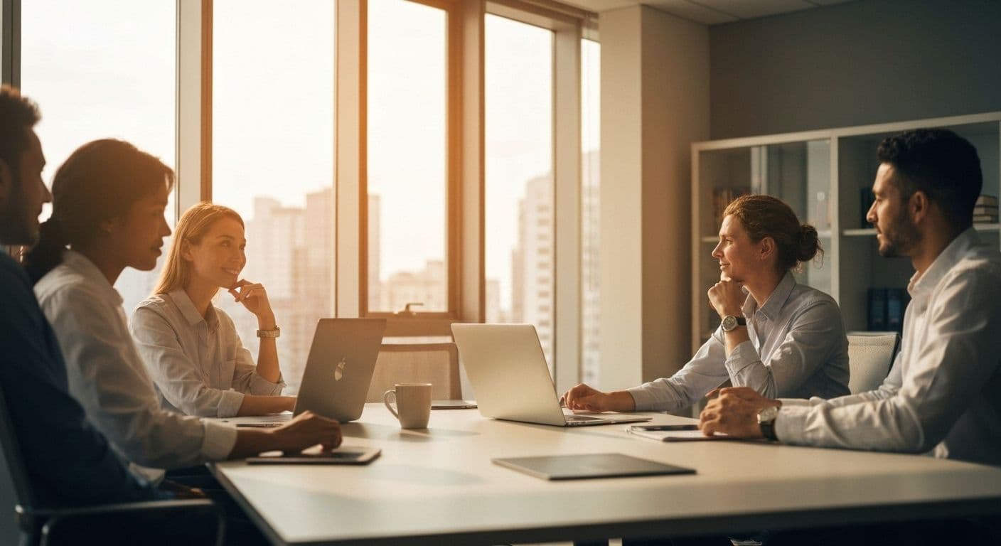 Professional demonstrating self awareness at work examples through mindful communication with colleague