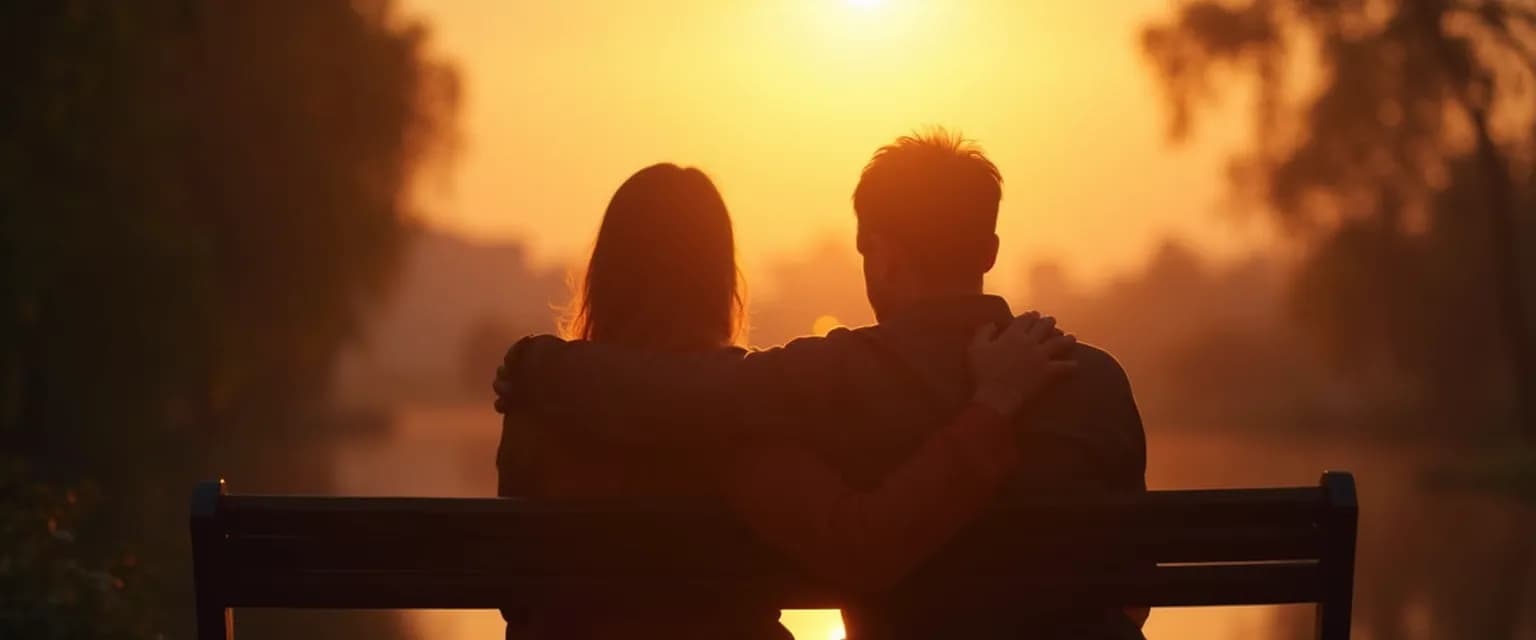 Person offering silent support to someone who lost someone through presence rather than words