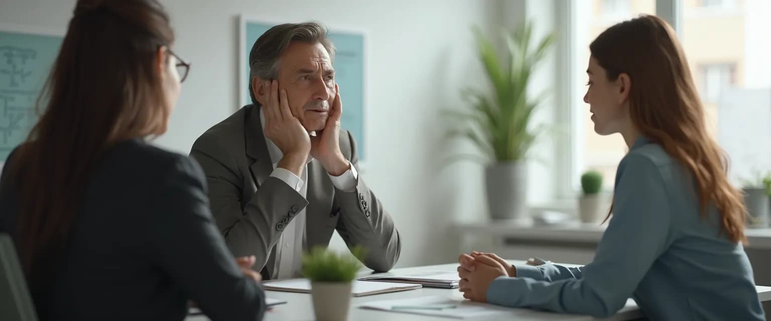 Professional using emotional self-awareness techniques to handle difficult workplace colleague interaction