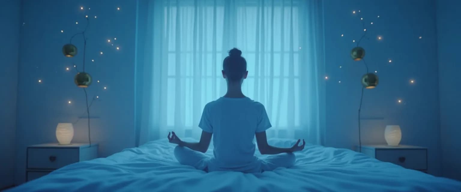 Person practicing Kaha Mind meditation techniques for better sleep quality
