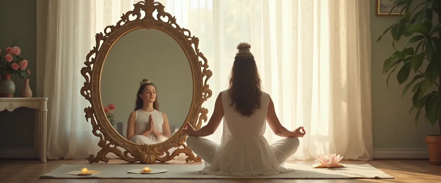 Woman practicing the science of self-awareness through mindful reflection