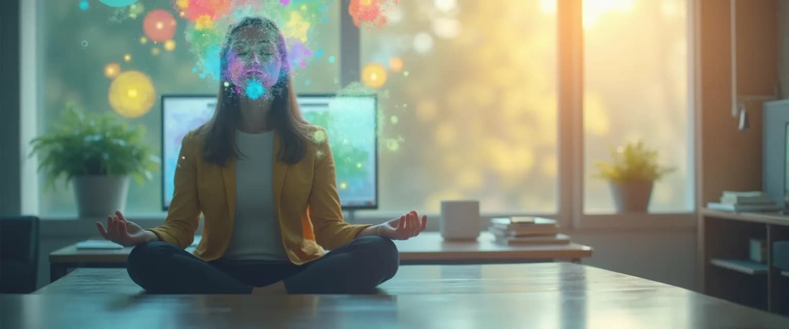 Professional practicing self-awareness and self-management examples in workplace setting