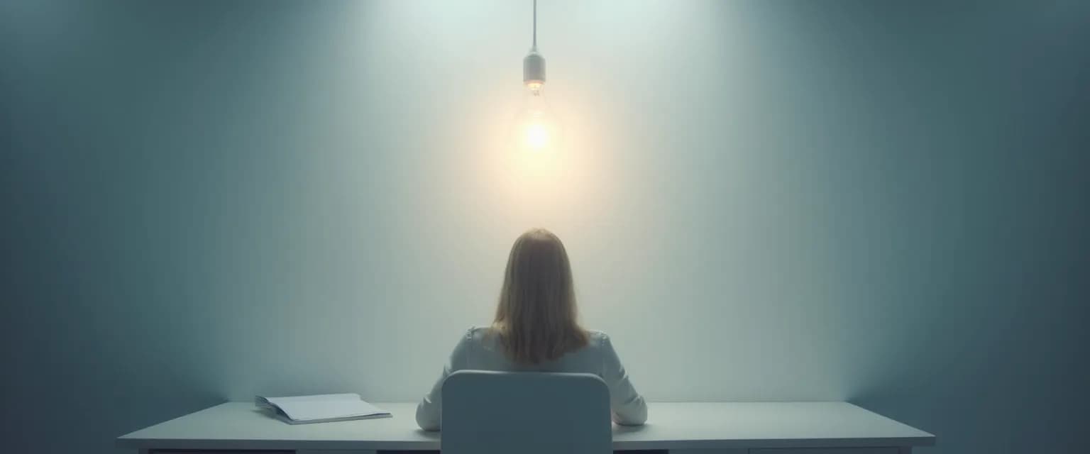 Person using 5-minute recovery techniques when their mind is blank during creative work