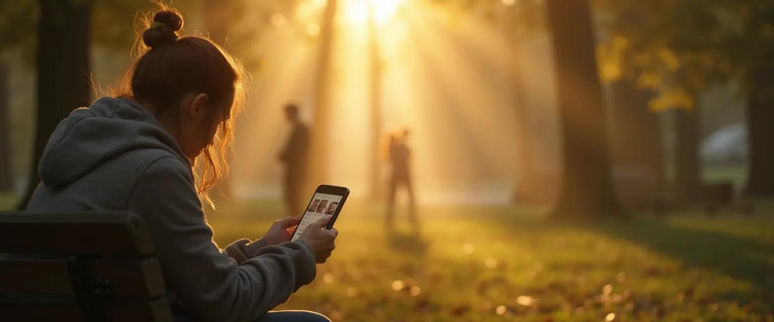 Person thoughtfully using Tinder after breakup with clear boundaries and intentions