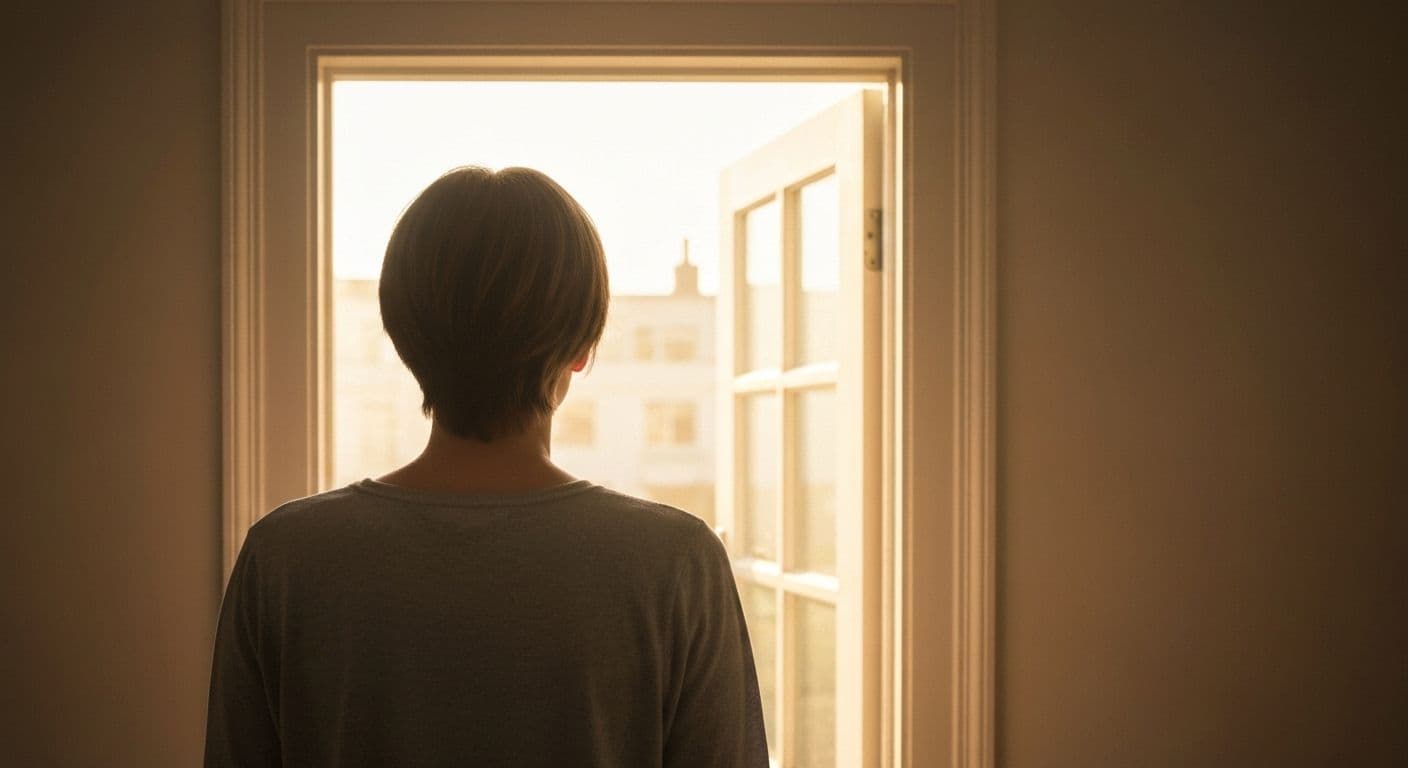 Person standing confidently while loving again after heartbreak, making clear relationship decisions