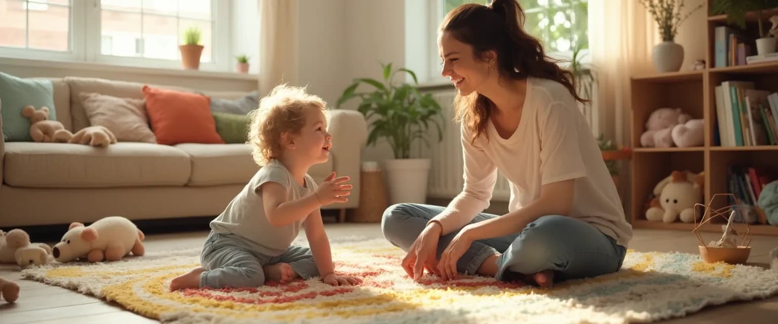 Parent having a conversation about emotions to develop self-awareness in early childhood
