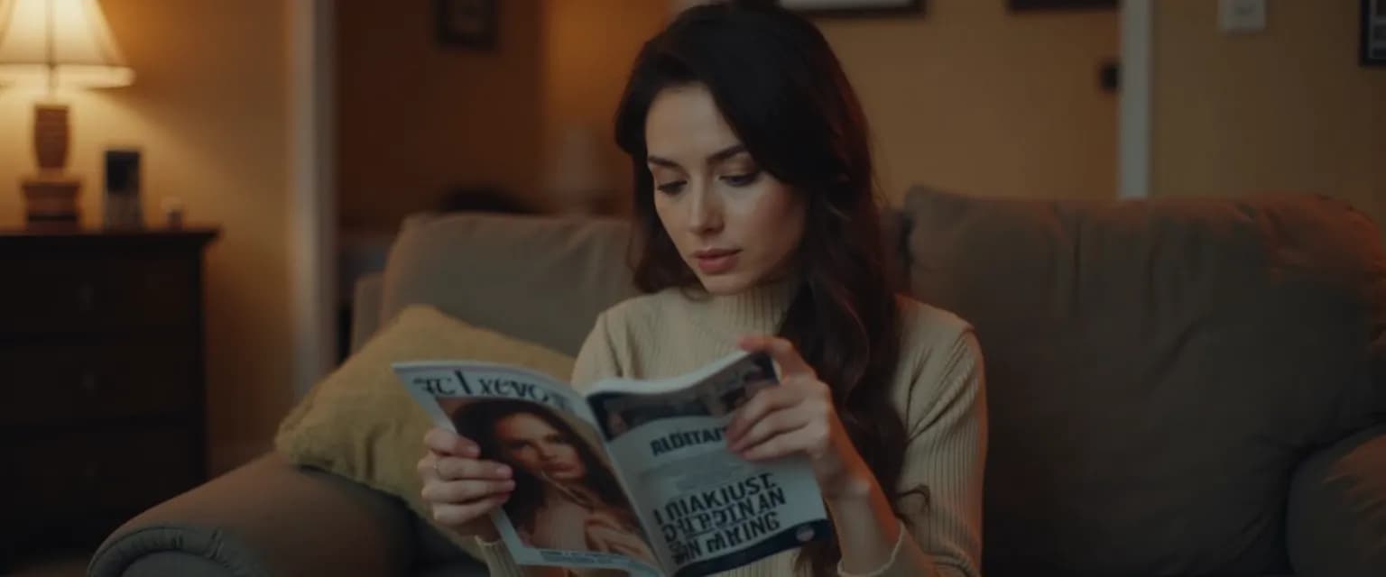 Person maintaining emotional balance while reading about celebrity breakups 2022