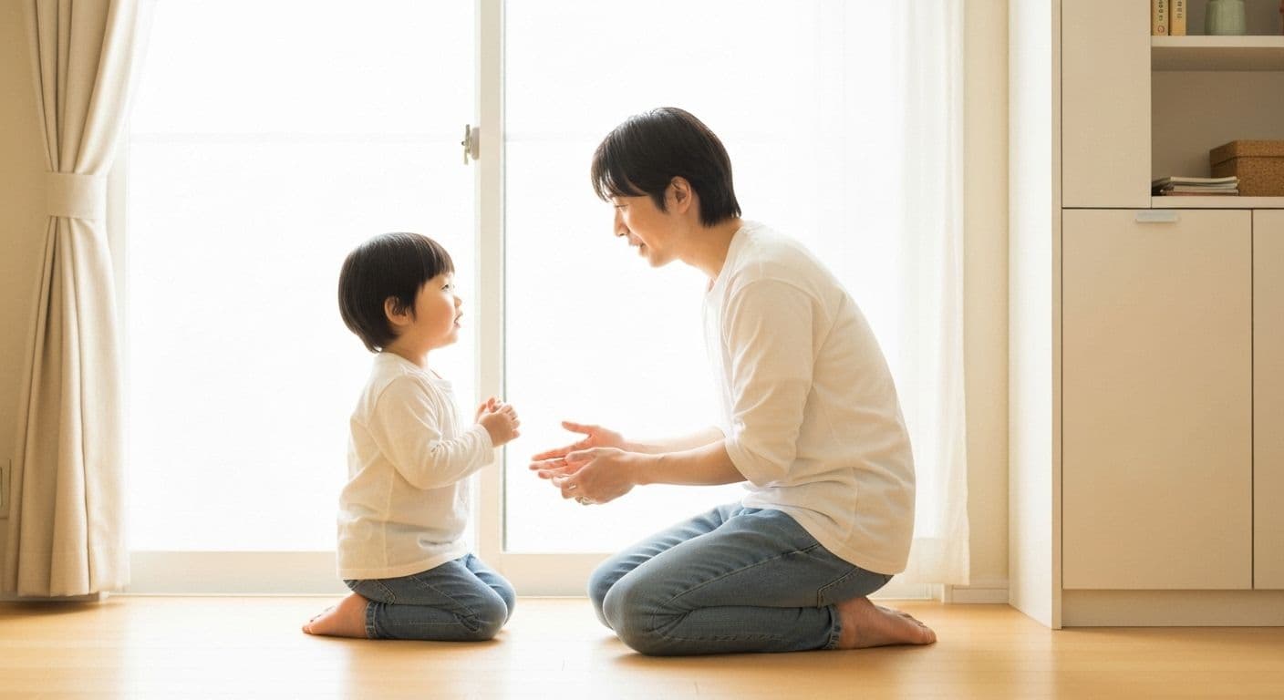 Parent and child engaged in mindful conversation illustrating the 7 levels of consciousness and self awareness development