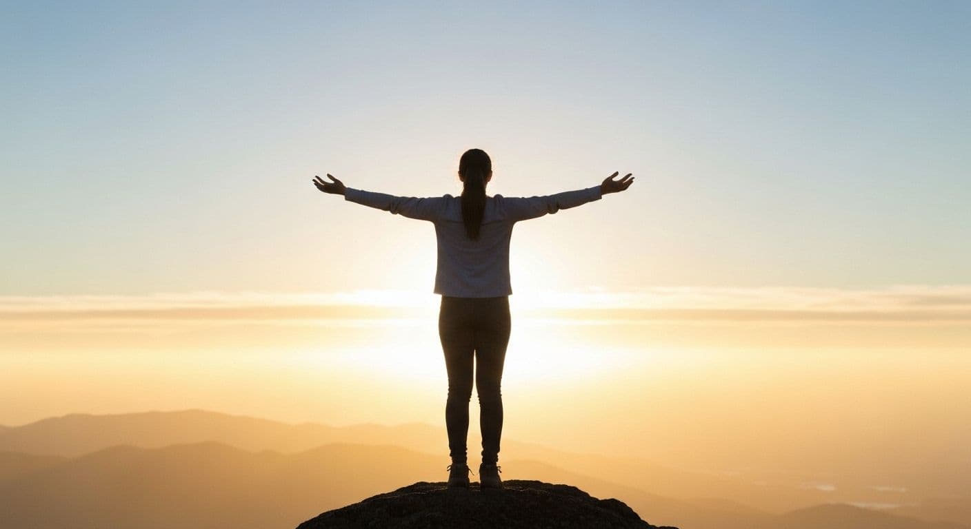Person reflecting on self-esteem awareness month with journal and peaceful expression showing confidence building