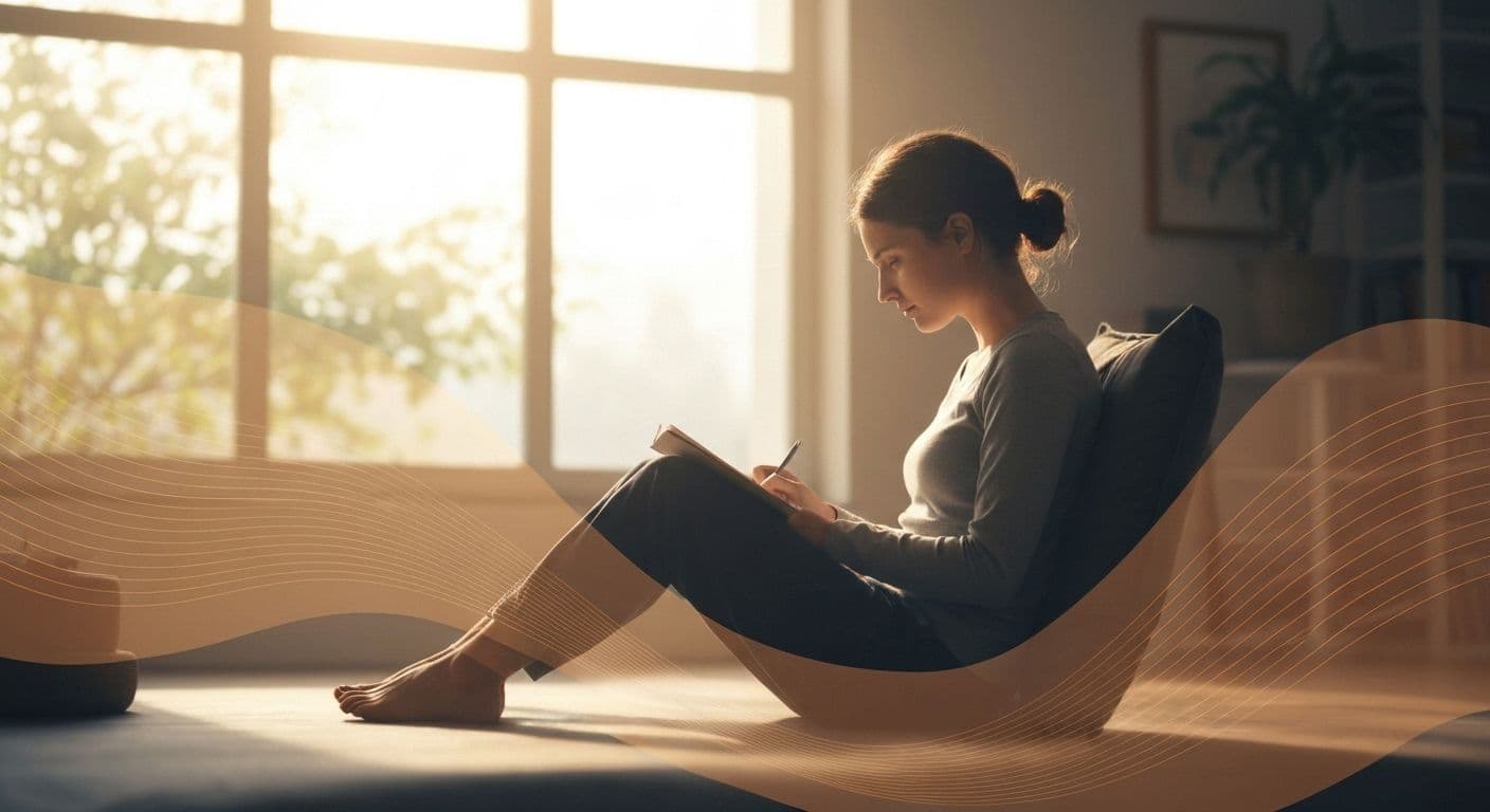 Person developing EQ awareness through mindful observation in everyday moments