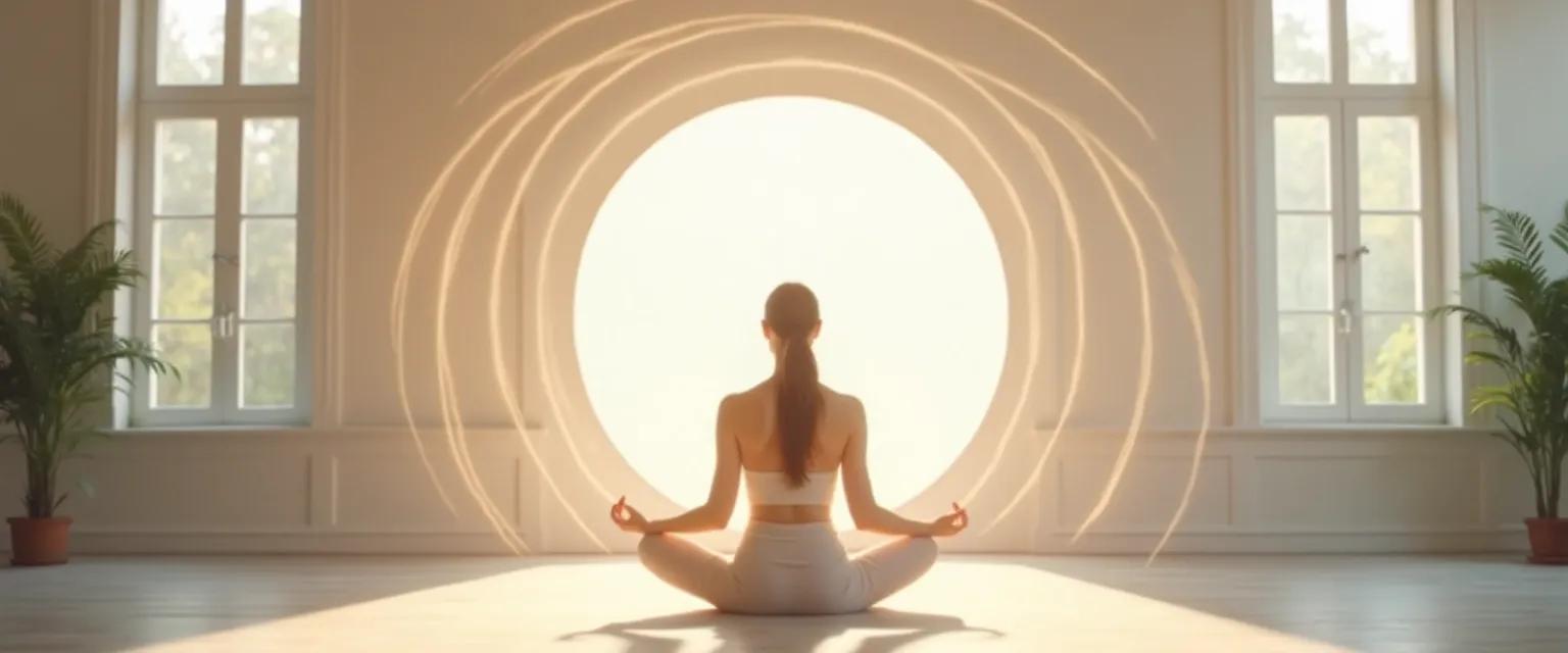 Person practicing mindful self awareness, self acceptance and self realization techniques