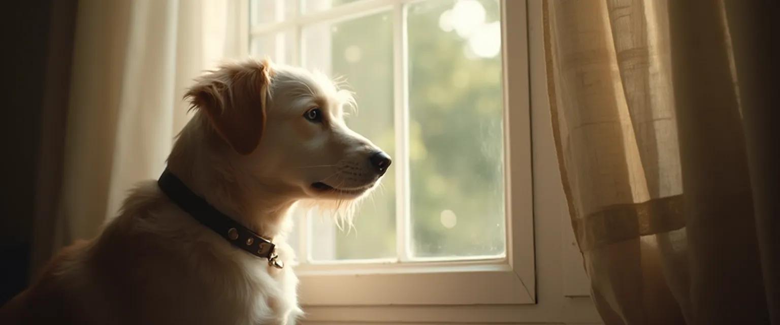 Dog and cat practicing mindful grieving together after losing a companion pet