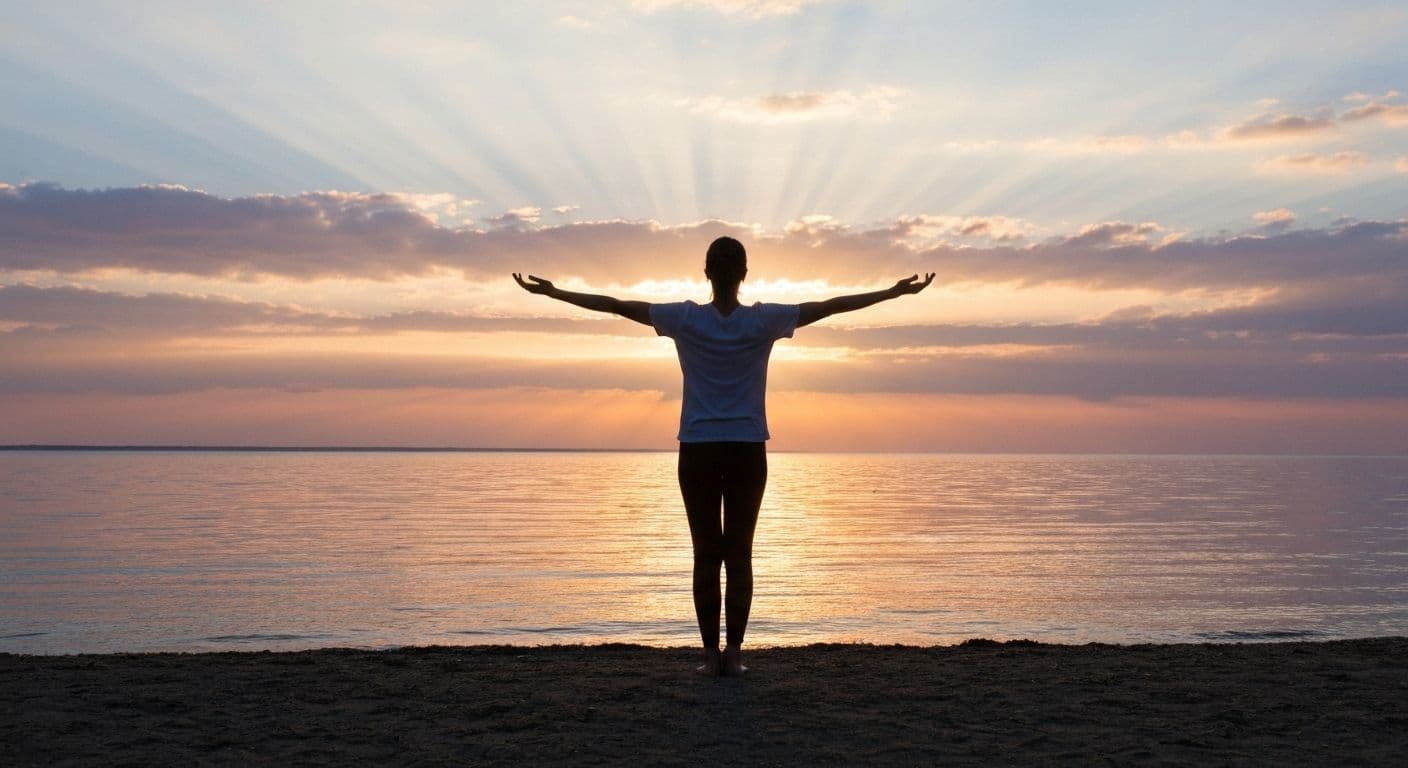 Person reflecting peacefully while rediscovering their identity after losing themselves in a heartbreak