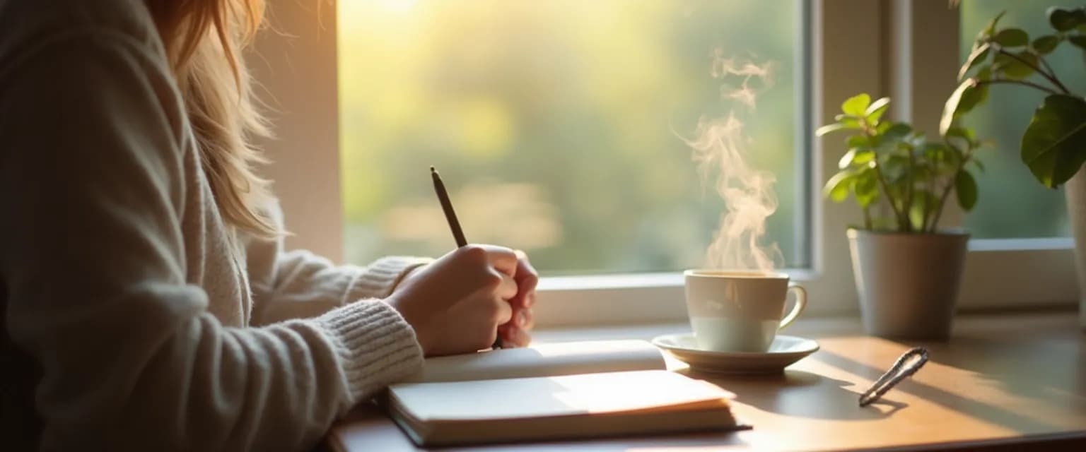 Person practicing daily rituals to deepen their sense of self-awareness without meditation