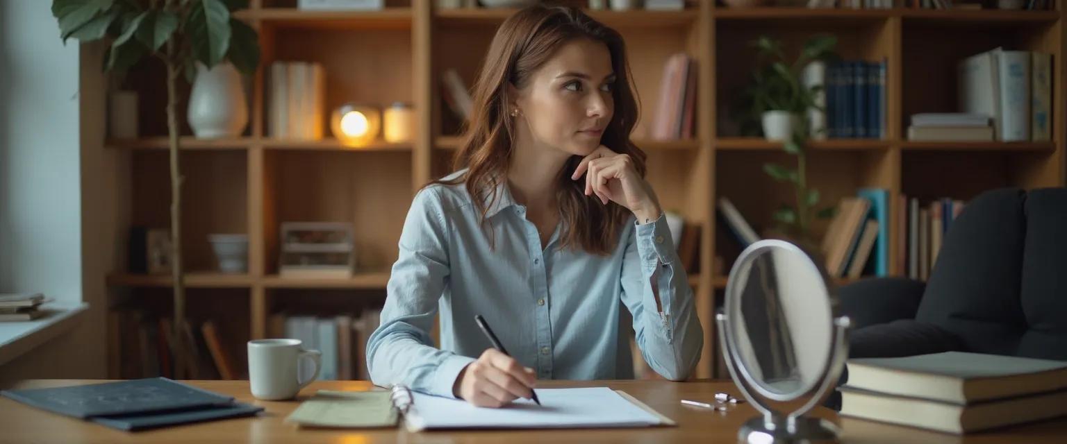 Professional self-awareness coach working with client on emotional intelligence