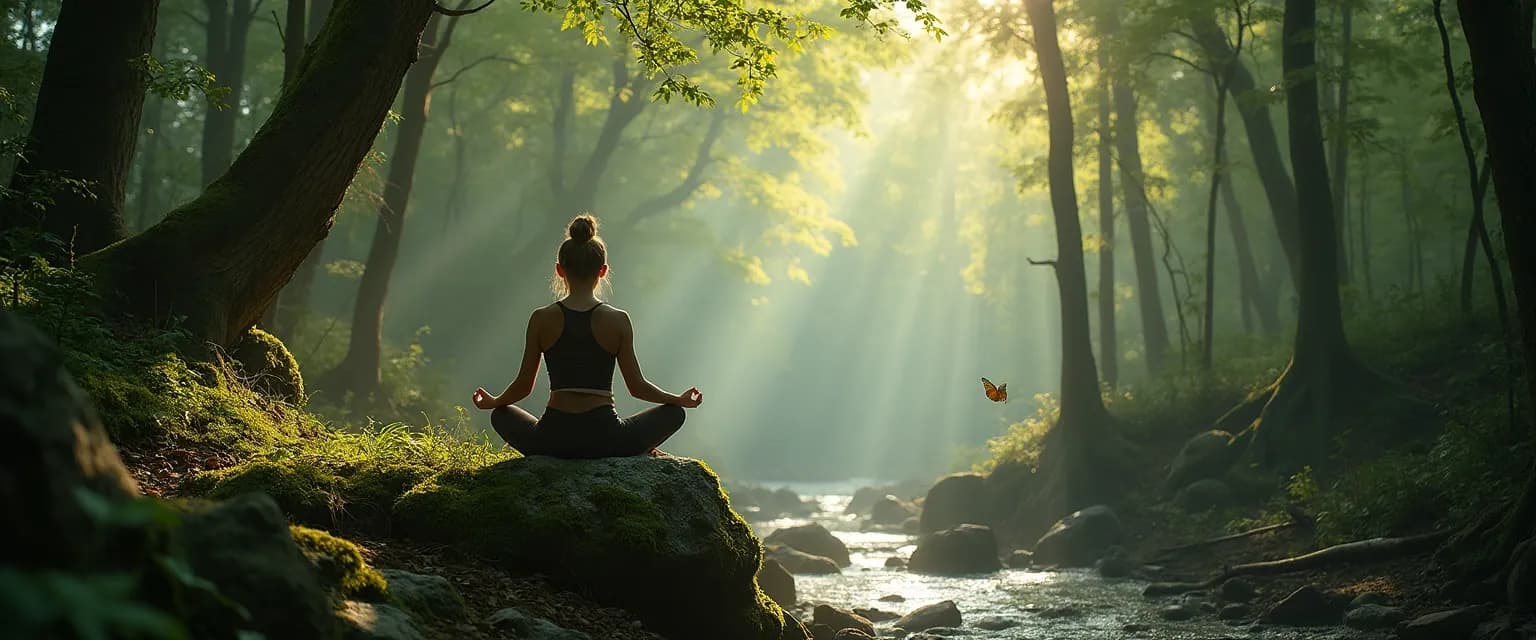 Person experiencing Big Mind awareness while connecting with nature