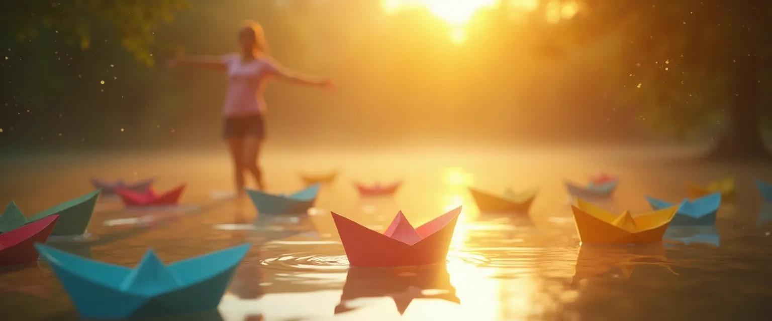 Person enjoying playful exercises for self discovery and awareness