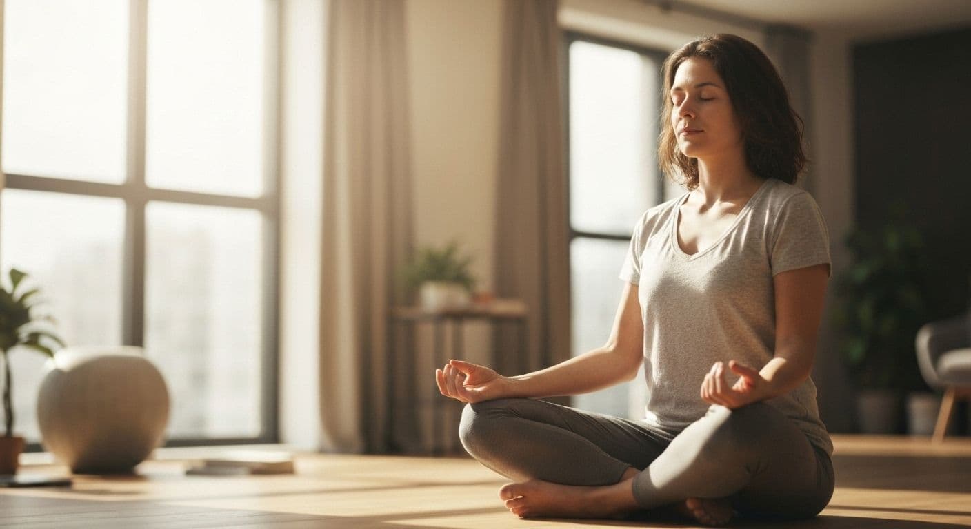 Person practicing mindfulness psicologia techniques for daily stress management and emotional well-being
