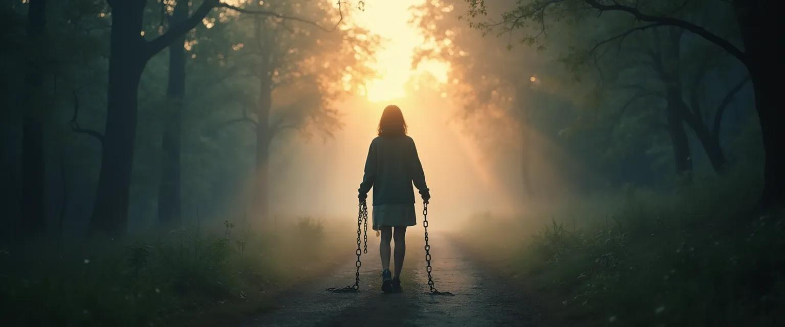 Person rebuilding identity and finding themselves when heartbroken after a breakup