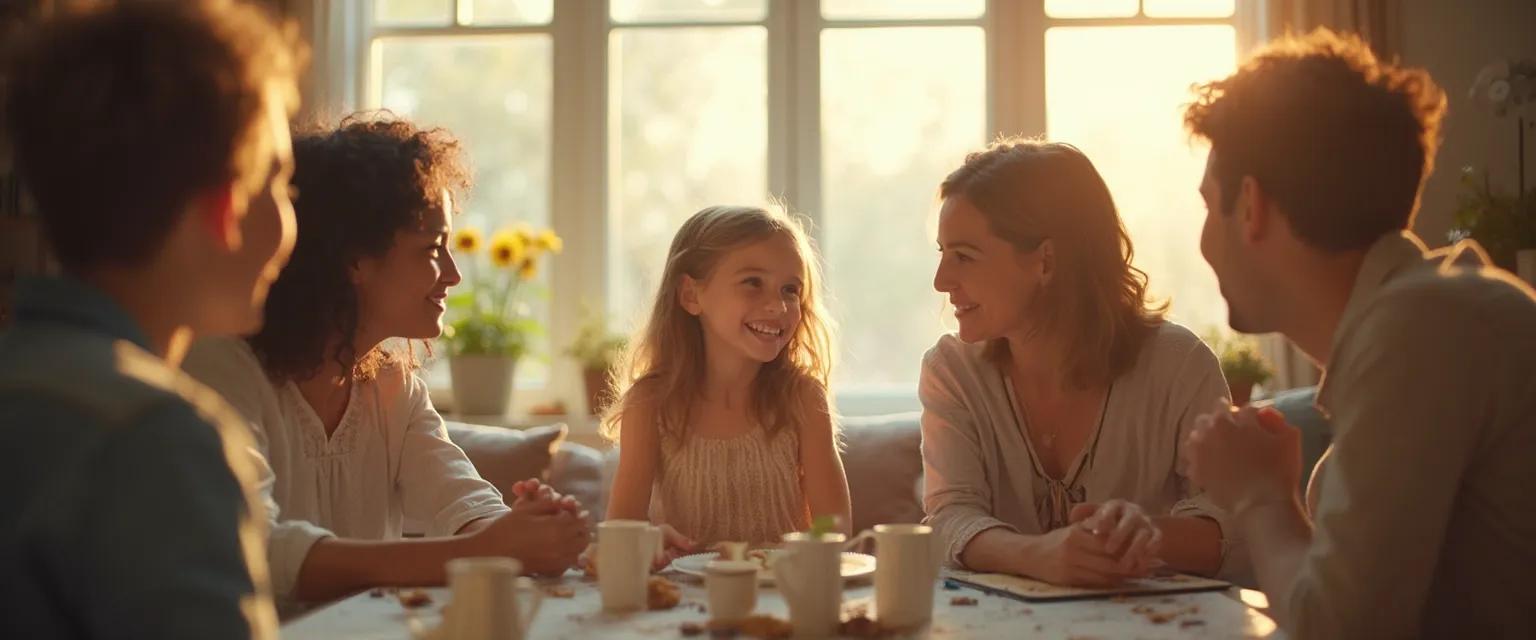 Family engaging in self-awareness exercises to improve their need for self-awareness