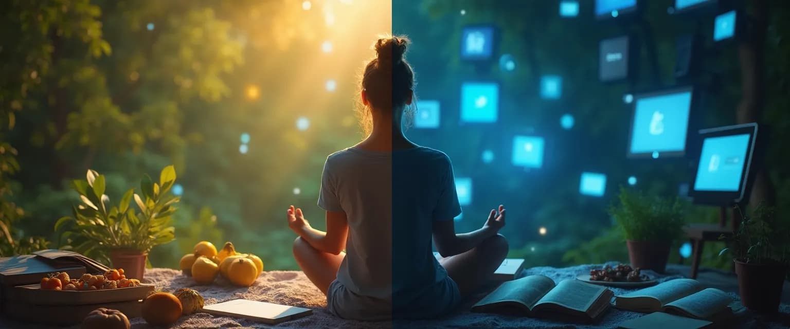 Balanced mind platter approach for better mental health compared to digital diet