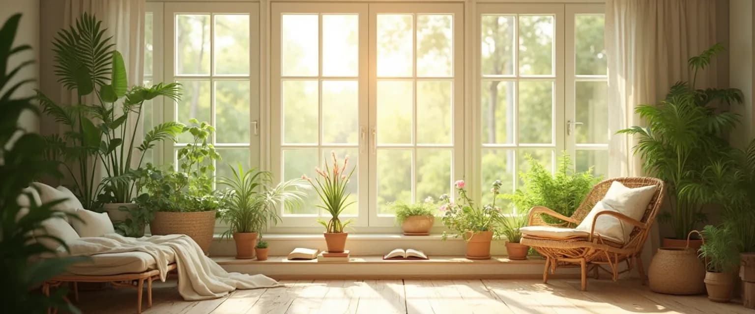 Person implementing matter over mind principles by rearranging their living space for mood enhancement