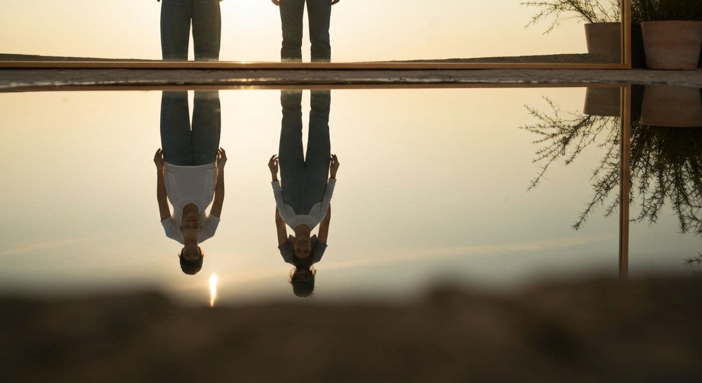 Person reflecting calmly showing evidence of self awareness without overthinking