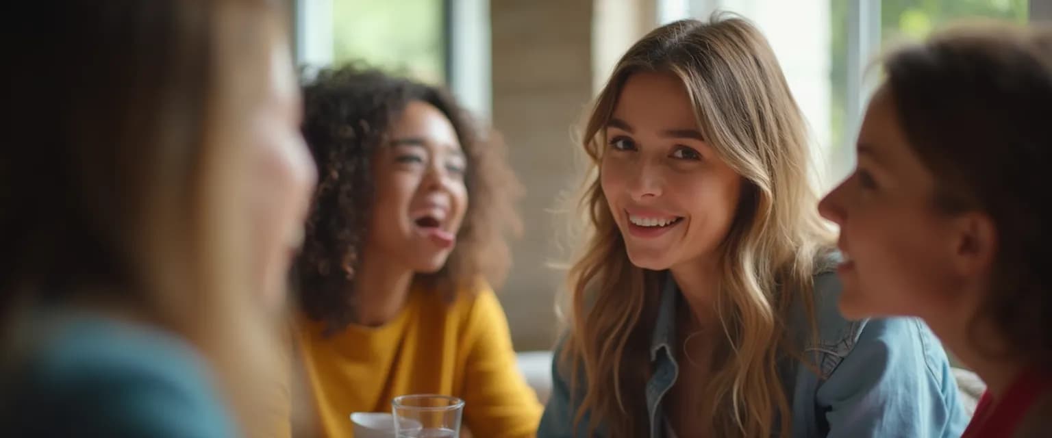 Illustration showing someone with self and social awareness interacting positively with others