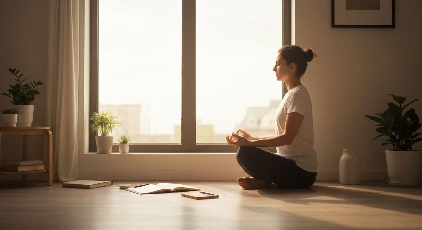 Person practicing mindful self-reflection to build high self-awareness through daily habits