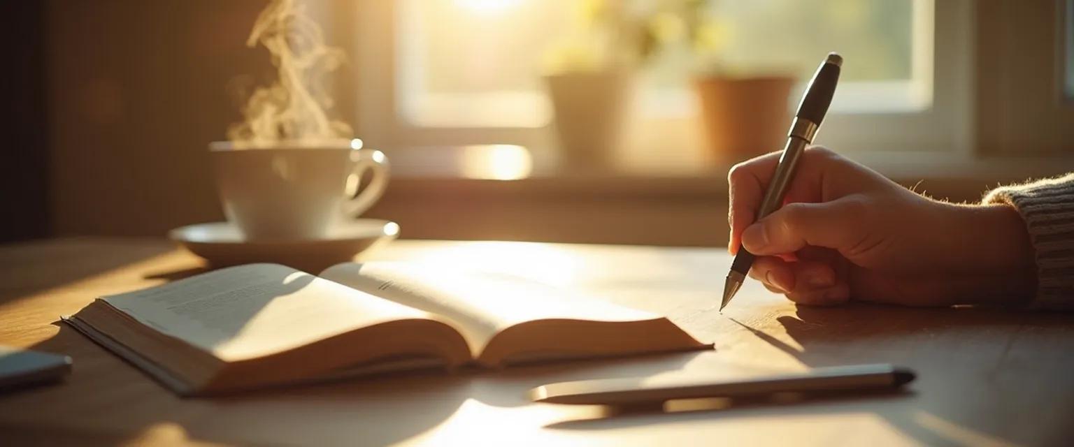 Person practicing self and social awareness techniques during daily activities